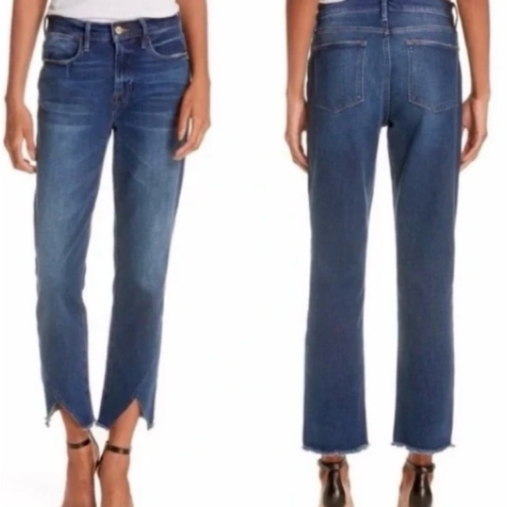 FRAME denim Le High Straight in Kingsway wash 28 - Picture 2 of 7